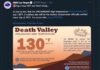 la temperatura più alta della terra, la Death Valley in California
