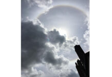 Halo solare circolare Fenomeno ottico dell'alone solare circolare