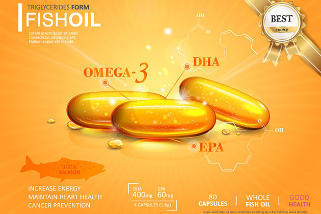 Омега-3 дополняет жирное сердце рыбы