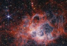 Nije meast detaillearre ôfbyldings fan 'e stjerfoarmjende regio NGC 604 Nije meast detaillearre ôfbyldings fan 'e stjerfoarmjende regio NGC 604