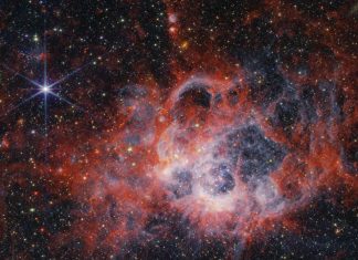Novas imagens mais detalhadas da região de formação estelar NGC 604