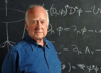 Ter herinnering aan professor Peter Higgs, bekend van het Higgs-deeltje