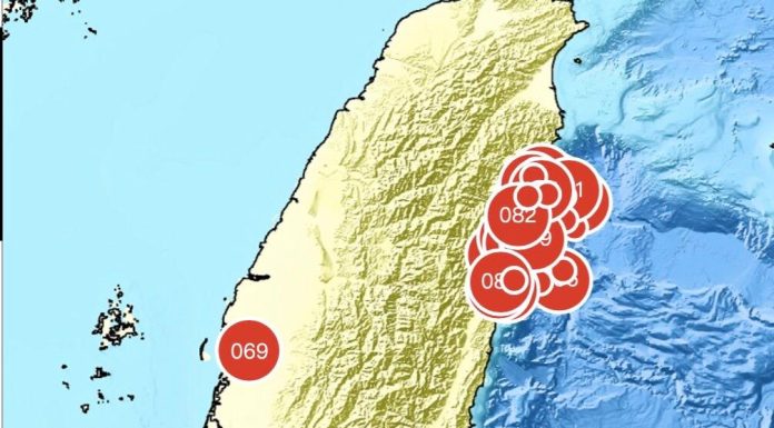 Erdbeben im Landkreis Hualien in Taiwan