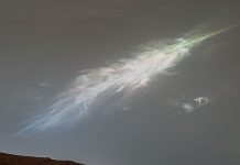 Nueva observación de nubes de colores crepusculares en Marte Nueva observación de nubes de colores crepusculares en Marte